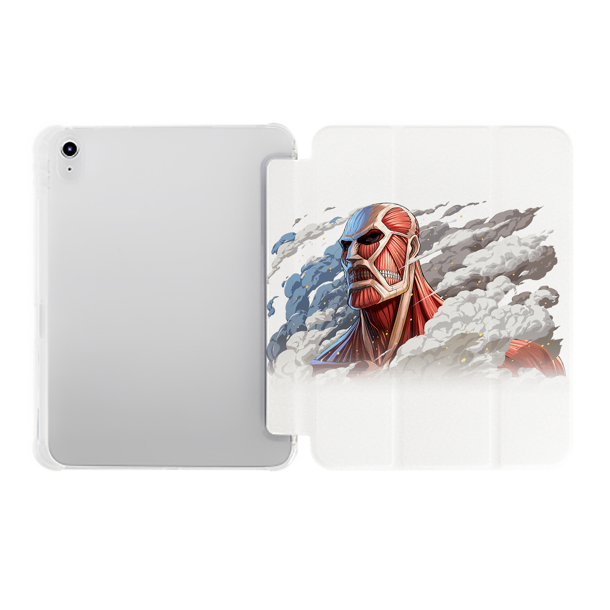 （画像用） 進撃の巨人 Attack on Titan IPad ケース ペン収納付き 三つ折りスタンド PUレザー×シリコン 対応機種9.5/10.5/10.9インチ